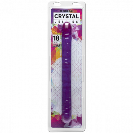 Фаллоимитатор Crystal Jellies 18 Double Dong Purple