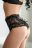 Эротические трусики Norddiva черные кружевные со шнуровкой размер M