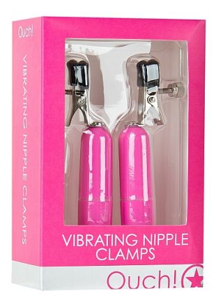 Зажимы для сосков Vibrating Nipple Clamps Pink