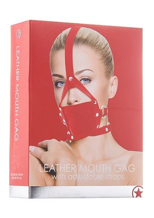 Кляп Leather Mouth Gag Red
