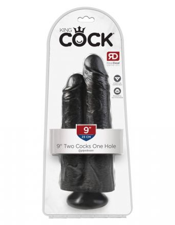Фаллоимитатор King Cock 9 Two Cocks One Hole Black