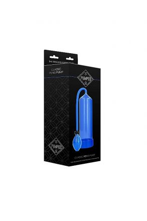 Синяя вакуумная помпа для мужчин Classic Penis Pump